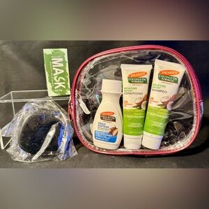 ALL BRAND NEW Palmer’s travel kit in case. Silicone face brush. Face mask stick.